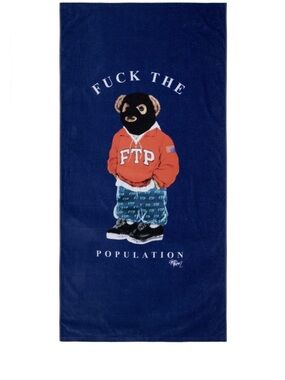 FTP Navy Polo Bear Towel - New